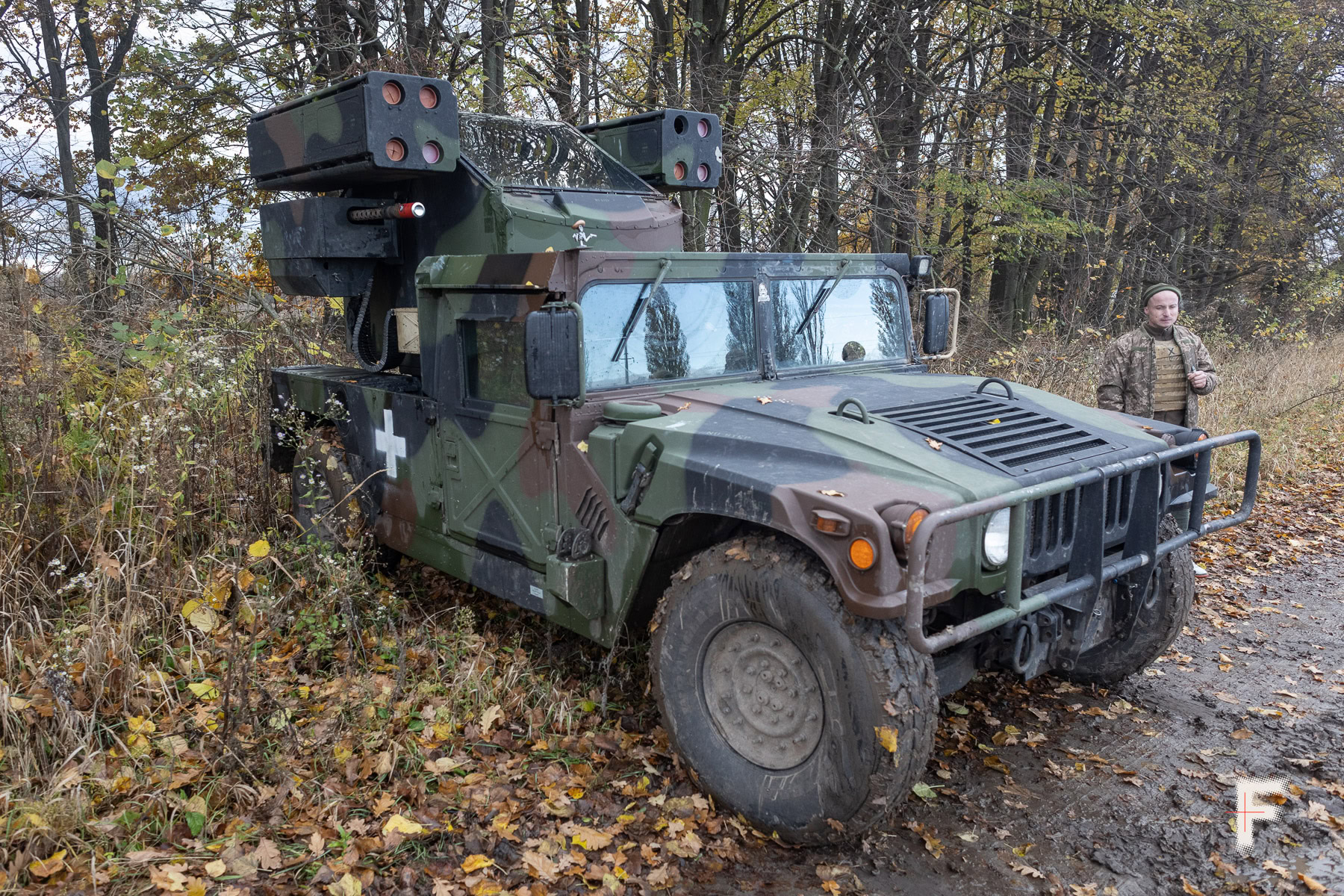 Американський зенітно-ракетний комплекс Avenger у складі мобільної протиповітряної оборони 1129-го полку, Київщина.