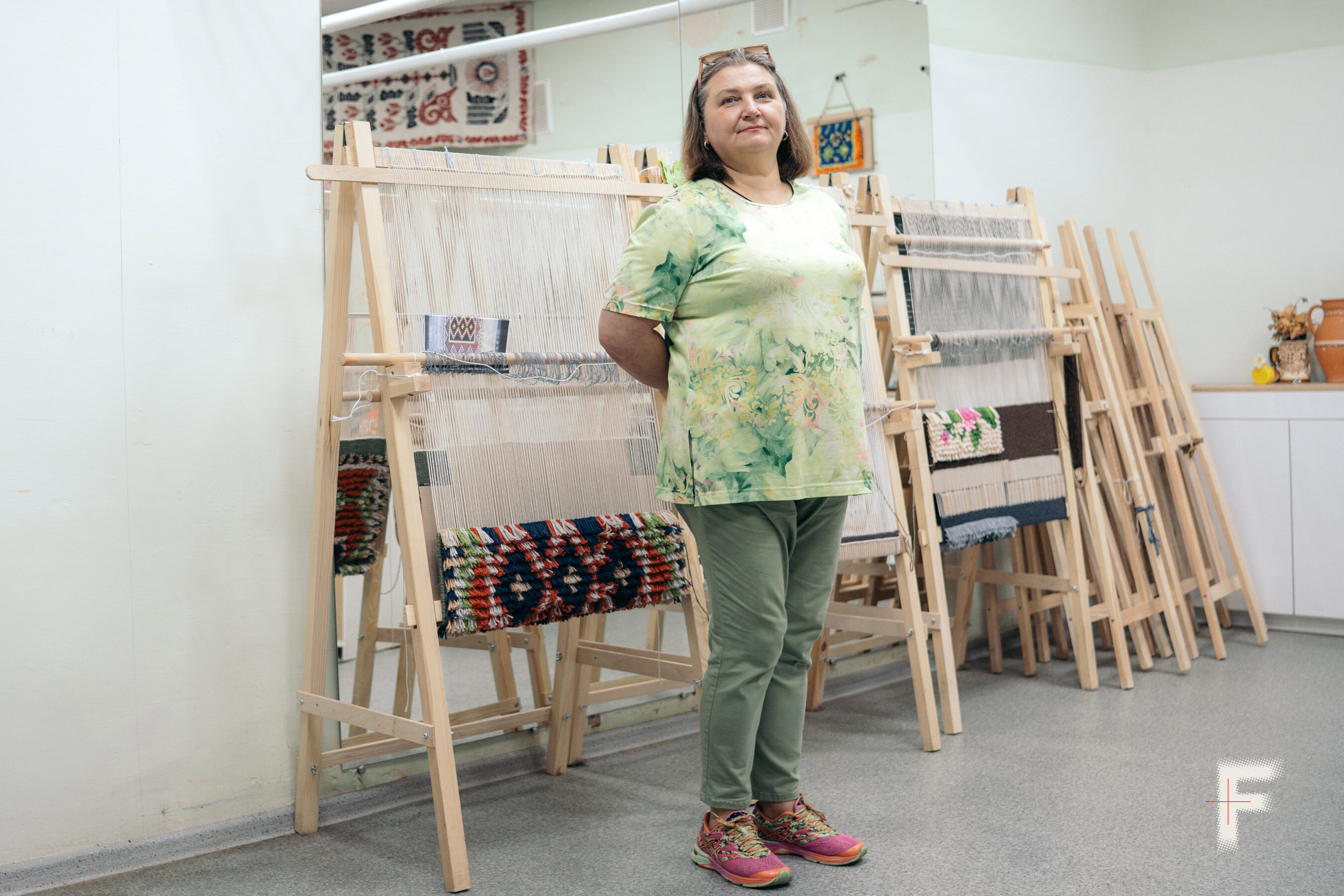 Спадкова коцарка Ірина Шегда, яка відроджує традиційне харківське ткацтво.