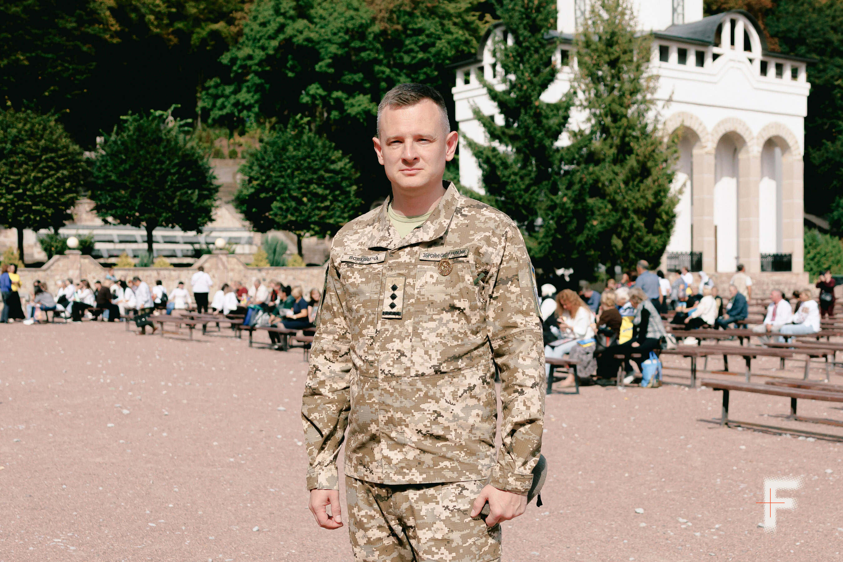 Олександр Вовкотеча, керівник Служби військового капеланства Збройних сил України, на військовому паломництві в Зарваниці.